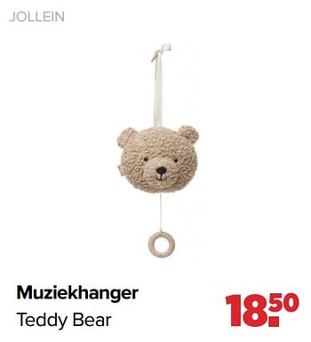 Aanbiedingen Muziekhanger teddy bear - Jollein - Geldig van 24/10/2022 tot 03/12/2022 bij Baby-Dump