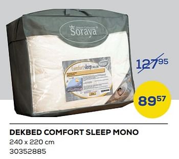 Aanbiedingen Dekbed comfort sleep mono - Soraya - Geldig van 04/11/2022 tot 09/12/2022 bij Supra Bazar
