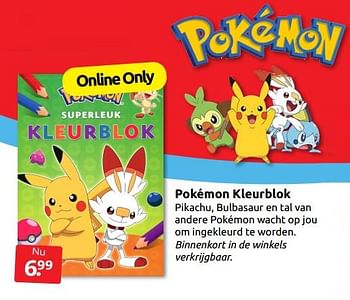 Aanbiedingen Pokémon kleurblok - Huismerk - Boekenvoordeel - Geldig van 05/11/2022 tot 13/11/2022 bij Boekenvoordeel