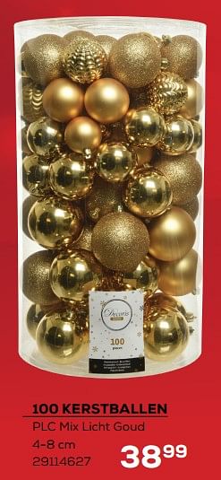 Aanbiedingen 100 kerstballen - Huismerk - Supra Bazar - Geldig van 04/11/2022 tot 09/12/2022 bij Supra Bazar