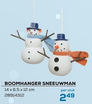 Aanbiedingen Boomhanger sneeuwman - Huismerk - Supra Bazar - Geldig van 04/11/2022 tot 09/12/2022 bij Supra Bazar