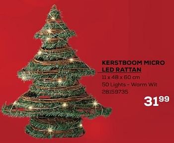 Aanbiedingen Kerstboom micro led rattan - Huismerk - Supra Bazar - Geldig van 04/11/2022 tot 09/12/2022 bij Supra Bazar