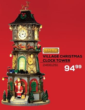 Aanbiedingen Village christmas clock tower - Lemax - Geldig van 04/11/2022 tot 09/12/2022 bij Supra Bazar