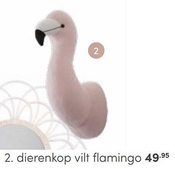 Aanbiedingen Dierenkop vilt flamingo - Huismerk - Baby &amp; Tiener Megastore - Geldig van 30/10/2022 tot 12/11/2022 bij Baby & Tiener Megastore