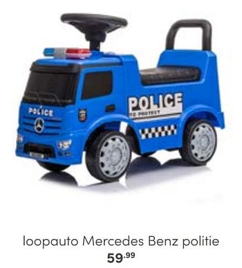Aanbiedingen Loopauto mercedes benz politie - Huismerk - Baby &amp; Tiener Megastore - Geldig van 30/10/2022 tot 12/11/2022 bij Baby & Tiener Megastore