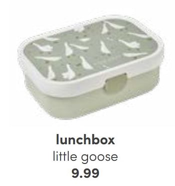 Aanbiedingen Lunchbox little goose - Huismerk - Baby &amp; Tiener Megastore - Geldig van 30/10/2022 tot 12/11/2022 bij Baby & Tiener Megastore