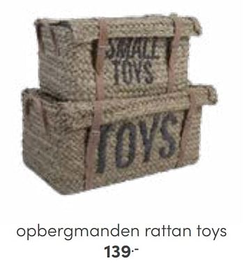 Aanbiedingen Opbergmanden rattan toys - Huismerk - Baby &amp; Tiener Megastore - Geldig van 30/10/2022 tot 12/11/2022 bij Baby & Tiener Megastore
