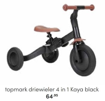 Aanbiedingen Topmark driewieler 4 in 1 kaya black - Topmark - Geldig van 30/10/2022 tot 12/11/2022 bij Baby & Tiener Megastore