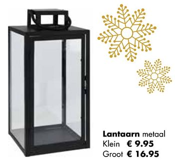 Aanbiedingen Lantaarn metaal klein - Huismerk - Multi Bazar - Geldig van 07/11/2022 tot 31/12/2022 bij Multi Bazar