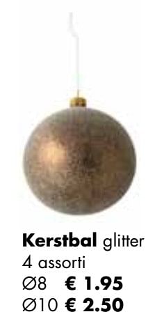 Aanbiedingen Kerstbal glitter - Huismerk - Multi Bazar - Geldig van 07/11/2022 tot 31/12/2022 bij Multi Bazar