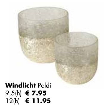 Aanbiedingen Windlicht poldi - Huismerk - Multi Bazar - Geldig van 07/11/2022 tot 31/12/2022 bij Multi Bazar