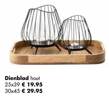 Aanbiedingen Dienblad hout - Huismerk - Multi Bazar - Geldig van 07/11/2022 tot 31/12/2022 bij Multi Bazar