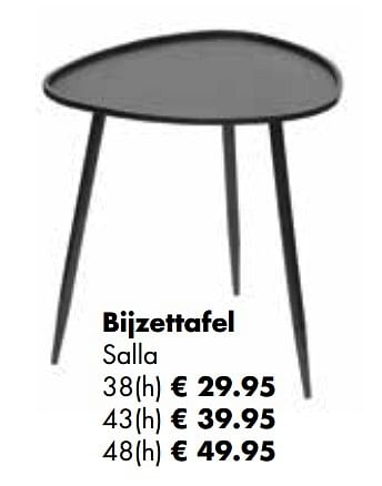 Aanbiedingen Bijzettafel salla - Huismerk - Multi Bazar - Geldig van 07/11/2022 tot 31/12/2022 bij Multi Bazar