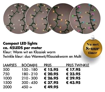 Aanbiedingen Compact led lights - Huismerk - Multi Bazar - Geldig van 07/11/2022 tot 31/12/2022 bij Multi Bazar