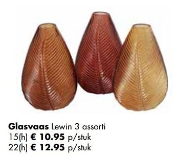 Aanbiedingen Glasvaas lewin - Huismerk - Multi Bazar - Geldig van 07/11/2022 tot 31/12/2022 bij Multi Bazar