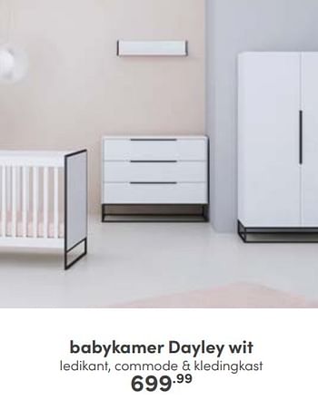 Aanbiedingen Babykamer dayley wit - Huismerk - Baby &amp; Tiener Megastore - Geldig van 06/11/2022 tot 12/11/2022 bij Baby & Tiener Megastore