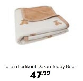 Aanbiedingen Jollein ledikant deken teddy bear - Jollein - Geldig van 06/11/2022 tot 12/11/2022 bij Baby & Tiener Megastore