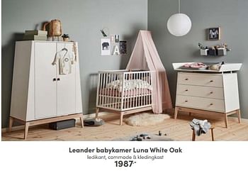 Aanbiedingen Leander babykamer luna white oak - Leander - Geldig van 06/11/2022 tot 12/11/2022 bij Baby & Tiener Megastore
