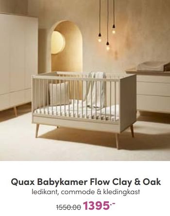 Aanbiedingen Quax babykamer flow clay + oak - Quax - Geldig van 06/11/2022 tot 12/11/2022 bij Baby & Tiener Megastore