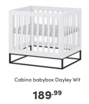 Aanbiedingen Cabino babybox dayley wit - Cabino - Geldig van 06/11/2022 tot 12/11/2022 bij Baby & Tiener Megastore