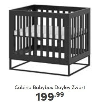 Aanbiedingen Cabino babybox dayley zwart - Cabino - Geldig van 06/11/2022 tot 12/11/2022 bij Baby & Tiener Megastore