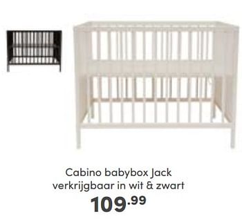 Aanbiedingen Cabino babybox jack - Cabino - Geldig van 06/11/2022 tot 12/11/2022 bij Baby & Tiener Megastore