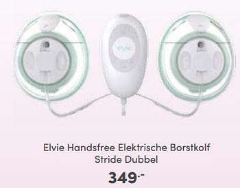 Aanbiedingen Elvie handsfree elektrische borstkolf stride dubbel - Elvie - Geldig van 06/11/2022 tot 12/11/2022 bij Baby & Tiener Megastore