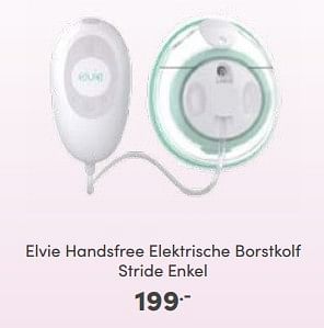 Aanbiedingen Elvie handsfree elektrische borstkolf stride enkel - Elvie - Geldig van 06/11/2022 tot 12/11/2022 bij Baby & Tiener Megastore
