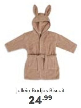 Aanbiedingen Jollein badjas biscuit - Jollein - Geldig van 06/11/2022 tot 12/11/2022 bij Baby & Tiener Megastore
