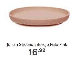 Aanbiedingen Jollein siliconen bordje pale pink - Jollein - Geldig van 06/11/2022 tot 12/11/2022 bij Baby & Tiener Megastore