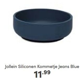Aanbiedingen Jollein siliconen kommetje jeans blue - Jollein - Geldig van 06/11/2022 tot 12/11/2022 bij Baby & Tiener Megastore