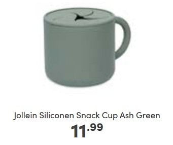 Aanbiedingen Jollein siliconen snack cup ash green - Jollein - Geldig van 06/11/2022 tot 12/11/2022 bij Baby & Tiener Megastore