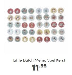 Aanbiedingen Little dutch memo spel kerst - Little Dutch - Geldig van 06/11/2022 tot 12/11/2022 bij Baby & Tiener Megastore