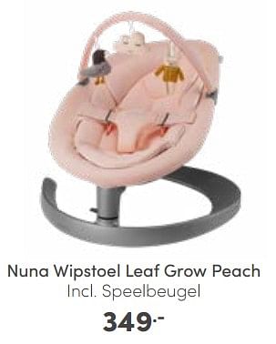 Aanbiedingen Nuna wipstoel leaf grow peach - Nuna - Geldig van 06/11/2022 tot 12/11/2022 bij Baby & Tiener Megastore