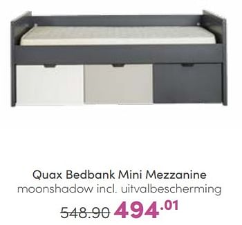 Aanbiedingen Quax bedbank mini mezzanine - Quax - Geldig van 06/11/2022 tot 12/11/2022 bij Baby & Tiener Megastore