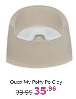 Aanbiedingen Quax my potty po clay - Quax - Geldig van 06/11/2022 tot 12/11/2022 bij Baby & Tiener Megastore