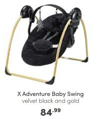 Aanbiedingen X adventure baby swing - Xadventure - Geldig van 06/11/2022 tot 12/11/2022 bij Baby & Tiener Megastore