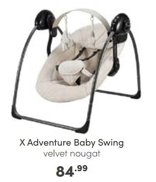 Aanbiedingen X adventure baby swing - Xadventure - Geldig van 06/11/2022 tot 12/11/2022 bij Baby & Tiener Megastore