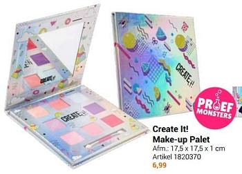 Aanbiedingen Create it! make-up palet - Create it! - Geldig van 20/09/2022 tot 06/12/2022 bij Lobbes