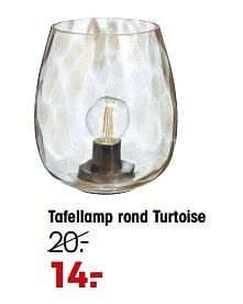 Aanbiedingen Tafellamp rond turtoise - Huismerk - Kwantum - Geldig van 07/11/2022 tot 16/11/2022 bij Kwantum