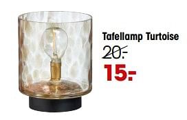 Aanbiedingen Tafellamp turtoise - Huismerk - Kwantum - Geldig van 07/11/2022 tot 16/11/2022 bij Kwantum