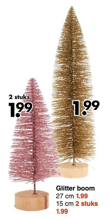 Aanbiedingen Glitter boom - Huismerk - Wibra - Geldig van 07/11/2022 tot 24/12/2022 bij Wibra