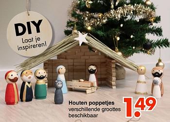 Aanbiedingen Houten poppetjes - Huismerk - Wibra - Geldig van 07/11/2022 tot 24/12/2022 bij Wibra