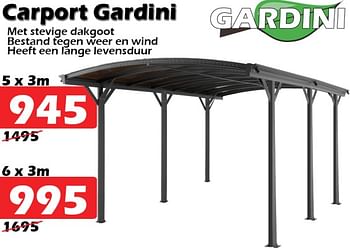Aanbiedingen Carport gardini - Gardini - Geldig van 27/10/2022 tot 20/11/2022 bij Itek