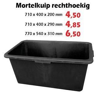 Aanbiedingen Mortelkuip rechthoekig - Huismerk - Itek - Geldig van 27/10/2022 tot 20/11/2022 bij Itek