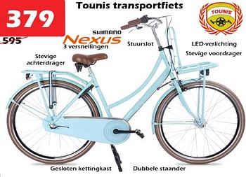 Aanbiedingen Tounis transportfiets - Tounis - Geldig van 27/10/2022 tot 20/11/2022 bij Itek