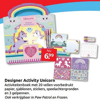 Aanbiedingen Designer activity unicorn - Huismerk - Boekenvoordeel - Geldig van 12/11/2022 tot 20/11/2022 bij Boekenvoordeel
