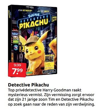 Aanbiedingen Detective pikachu - Huismerk - Boekenvoordeel - Geldig van 12/11/2022 tot 20/11/2022 bij Boekenvoordeel