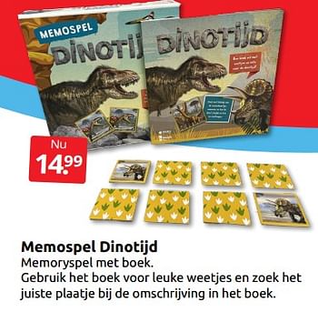 Aanbiedingen Memospel dinotijd - Huismerk - Boekenvoordeel - Geldig van 12/11/2022 tot 20/11/2022 bij Boekenvoordeel