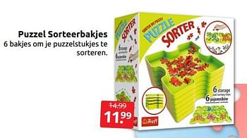 Aanbiedingen Puzzel sorteerbakjes - Trefl - Geldig van 12/11/2022 tot 20/11/2022 bij Boekenvoordeel